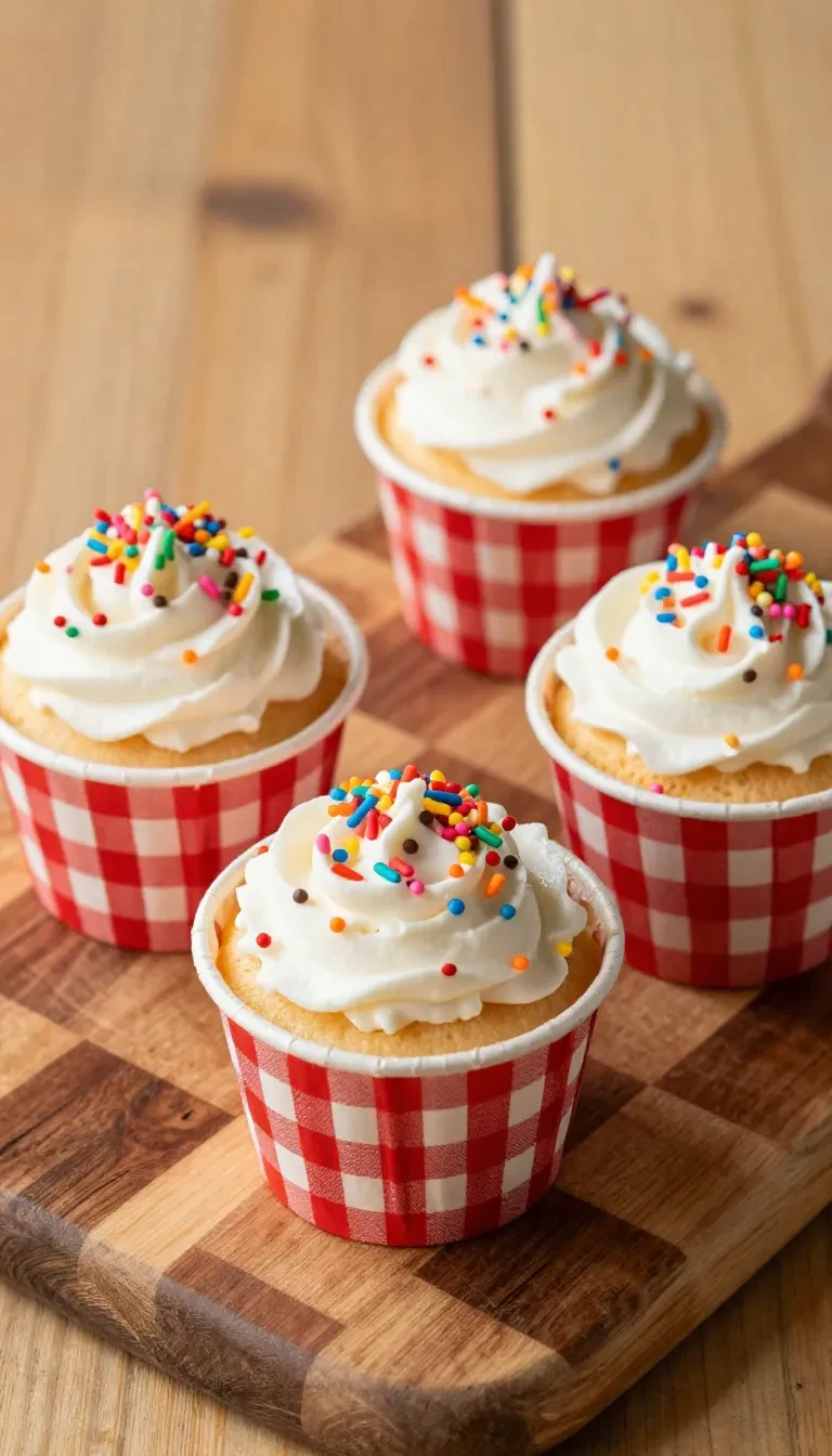 A close-up of colorful viral dot cakes arranged on a white plate.