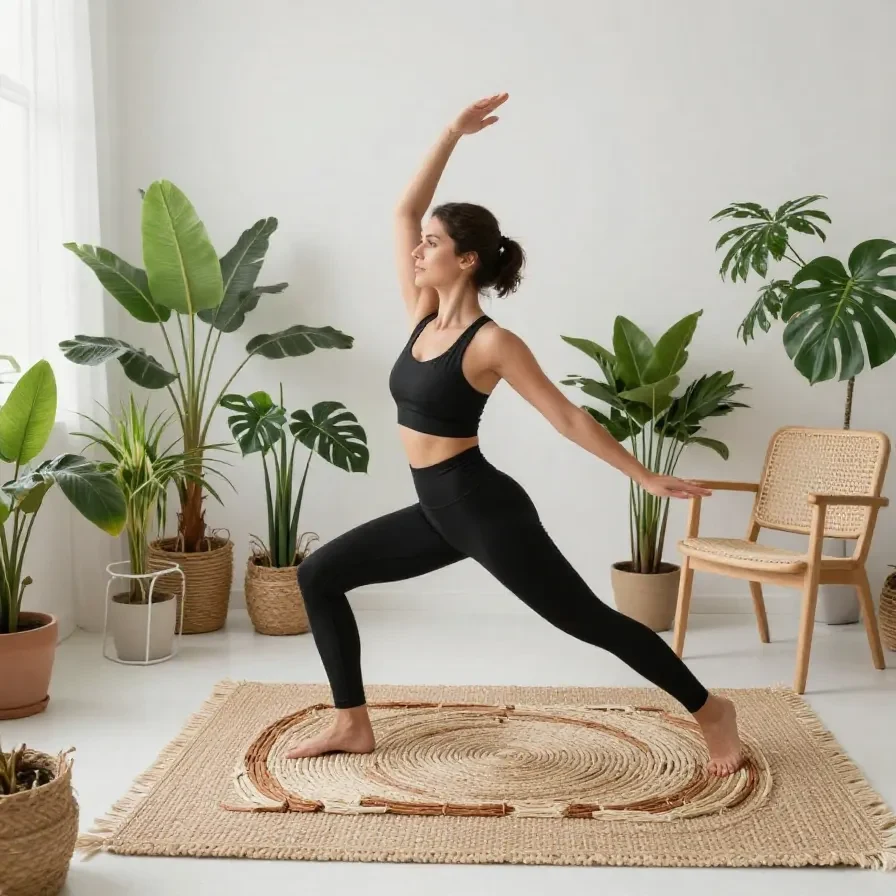 Person performing a jump exercise as part of an osteoporosis workout routine for bone health.