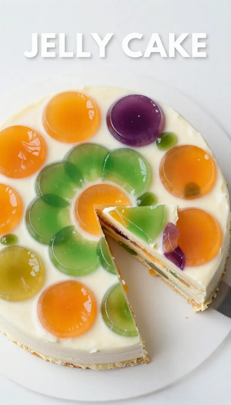 A colorful rainbow polka dot cake sliced to reveal vibrant layers inside.