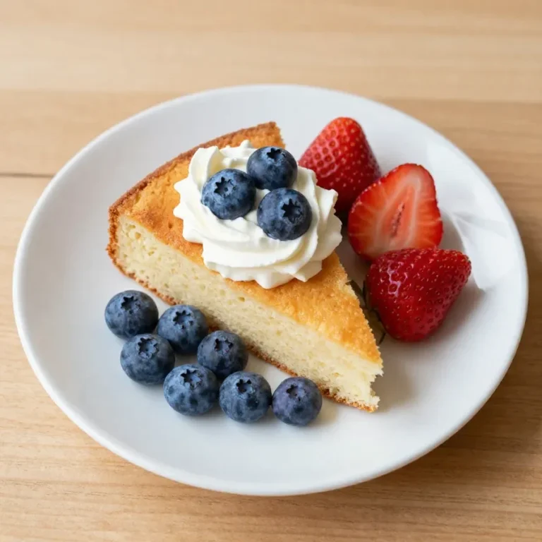 A golden-brown Million Dollar Pound Cake served on a white plate, garnished with fresh mint leaves.