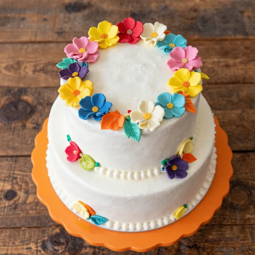 A traditional Mexican tart topped with vibrant fruit and a golden crust.
