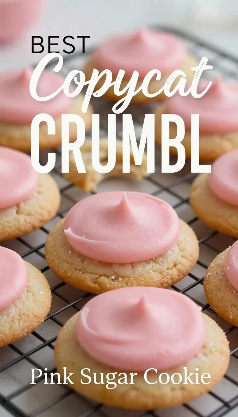 A close-up of Crumbl's pink sugar cookies arranged on a white plate.