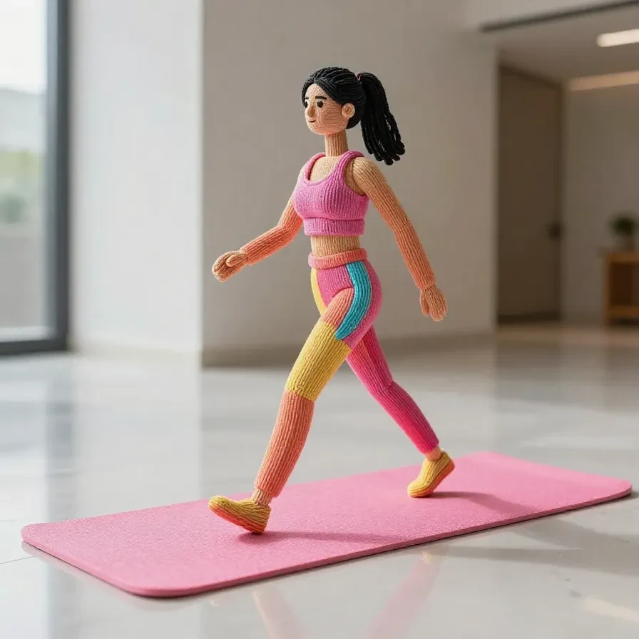 Person walking briskly outdoors to promote weight loss in just 8 minutes daily.