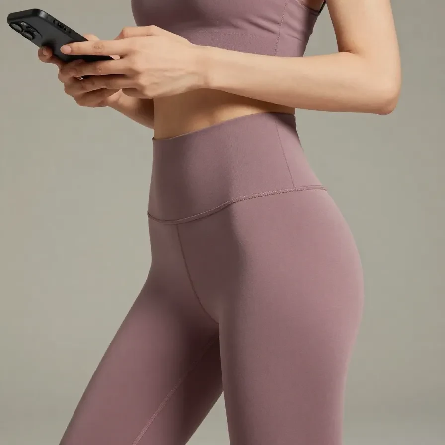 Woman practicing yoga in technical athletic fit activewear