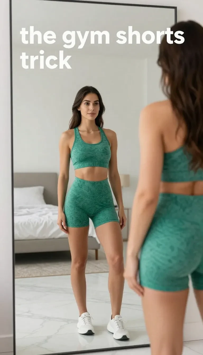 A group of gym girls demonstrating various styles of gym shorts in a fitness studio
