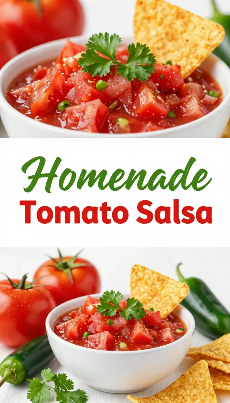 A bowl of homemade salsa made with fresh tomatoes, cilantro, and onions.