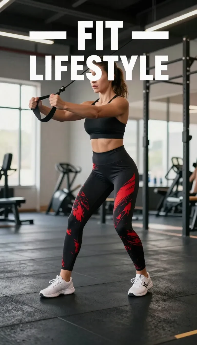A pair of red Seraph Squad leggings displayed on a white background